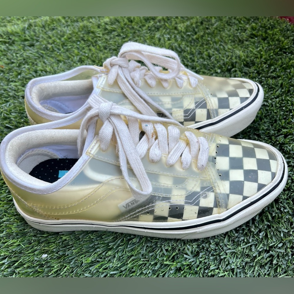 Vans unisex  Transparent Checkered‎ Sneakers - Black and White - Picture 2 of 7